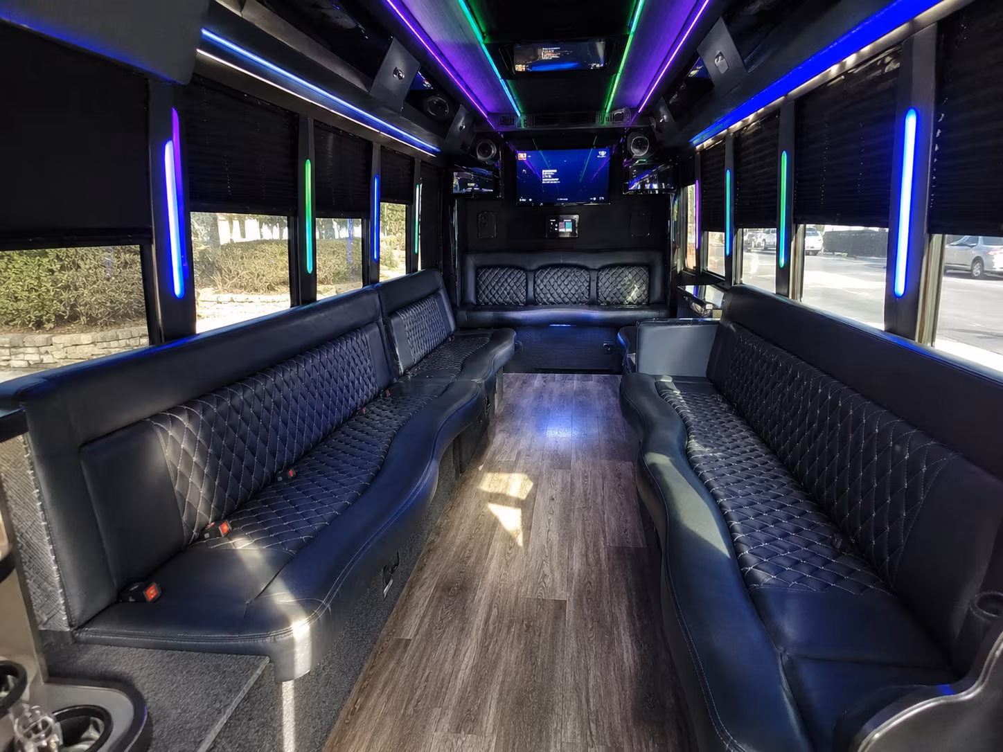 amarillo 15 passenger party bus interior