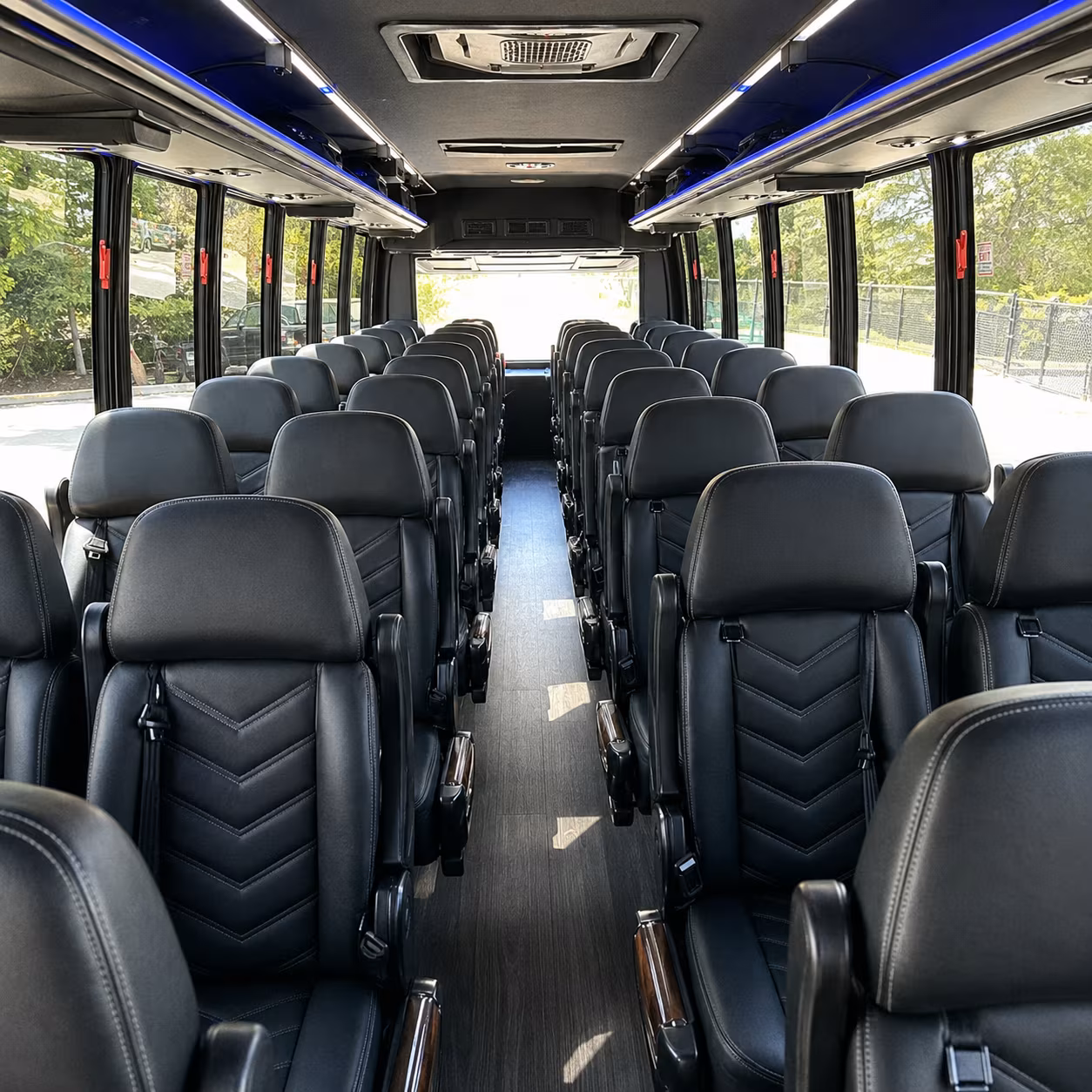 amarillo 25 passenger minibus interior