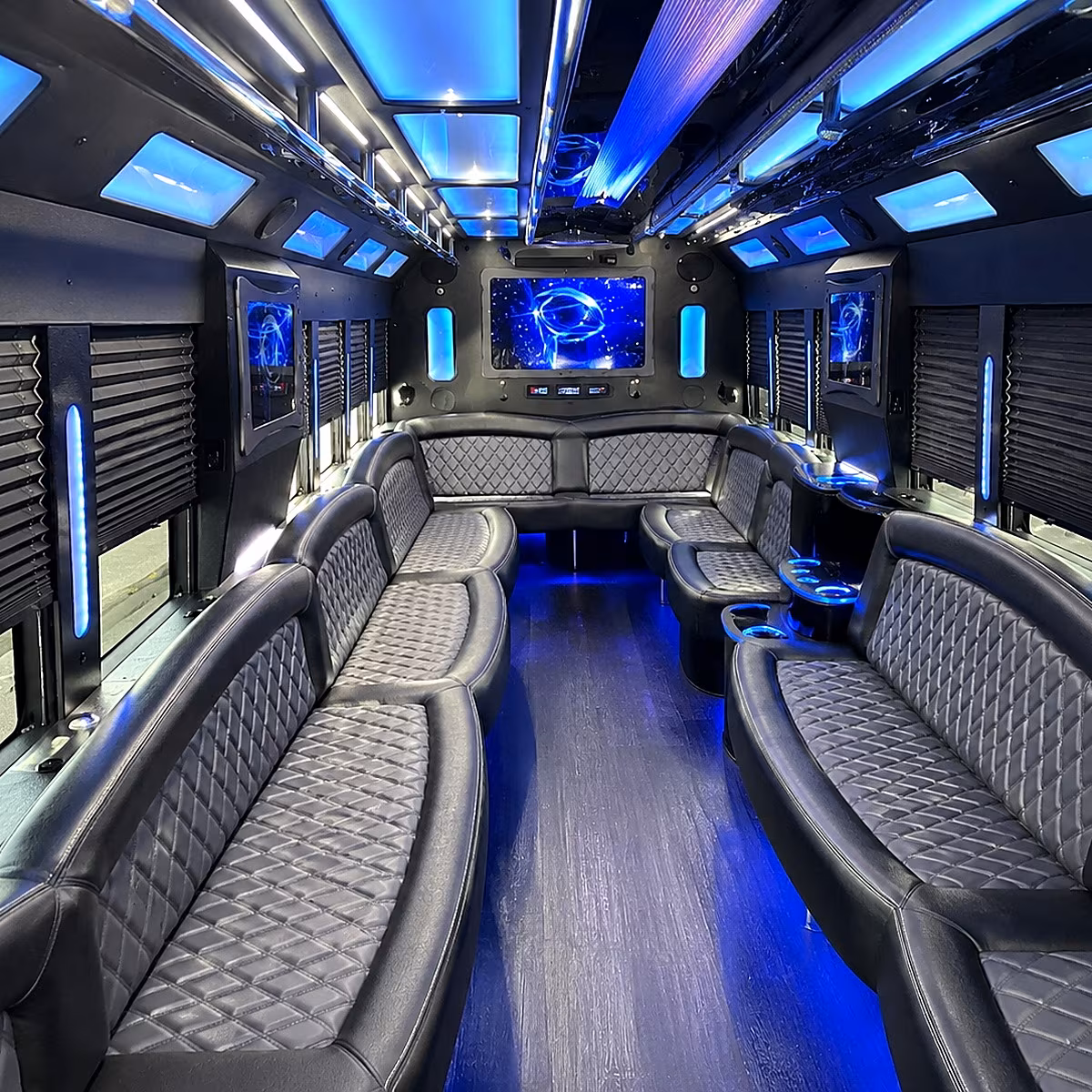 amarillo 50 passenger party bus interior