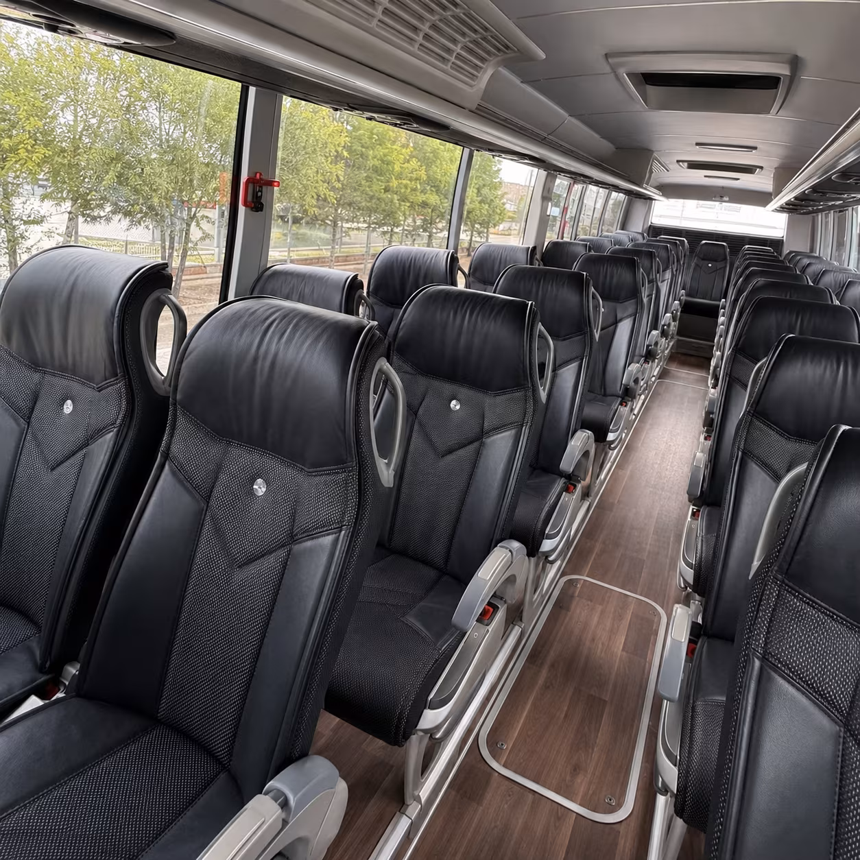amarillo 56 passenger charter bus inside